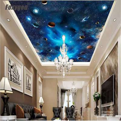 2020 pop sell Printed PVC film Perforated ceilings Home Decor Designs Glossy pvc  stretch ceiling panels  fabric film roll